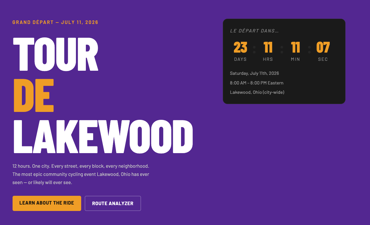Tour de Lakewood Screenshot